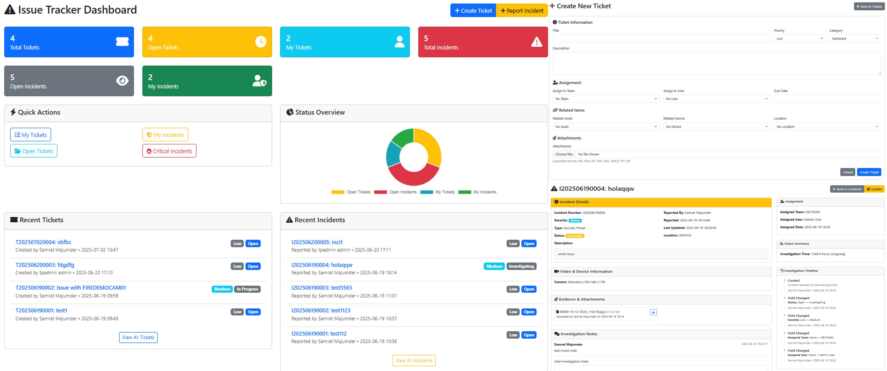Incident and Ticket Management System